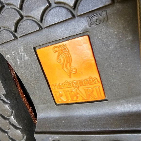 Mariagrazia Ripari Vintage Suede Embroidered Floral Studded Lace Up Boots - Picture 3 of 12